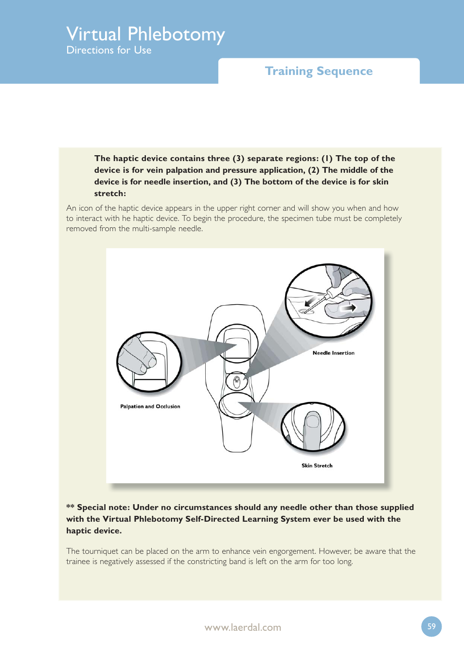 Virtual phlebotomy | Laerdal Virtual Phlebotomy User Manual | Page 59 / 100