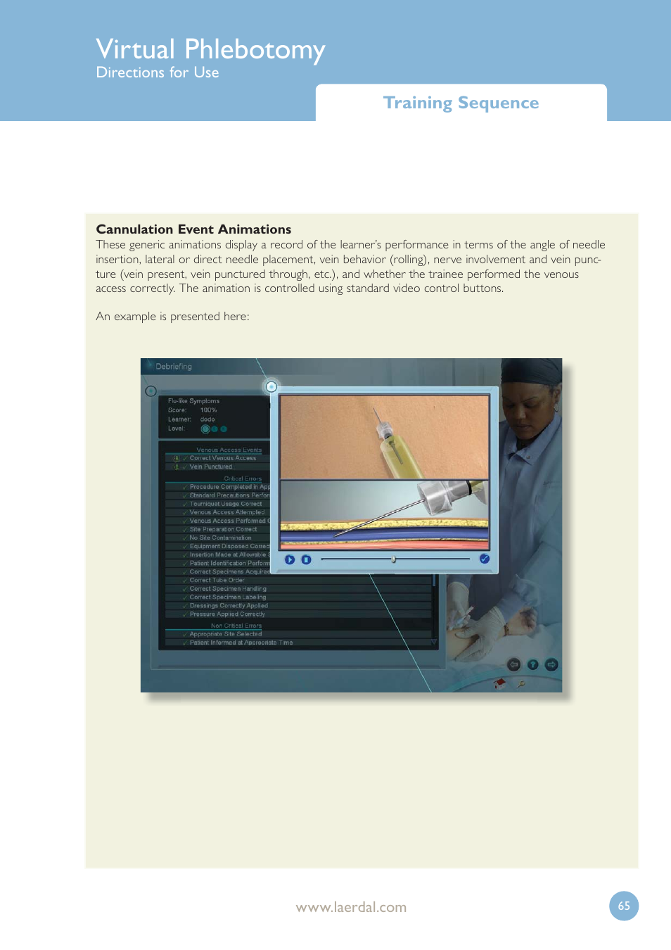 Virtual phlebotomy | Laerdal Virtual Phlebotomy User Manual | Page 65 / 100