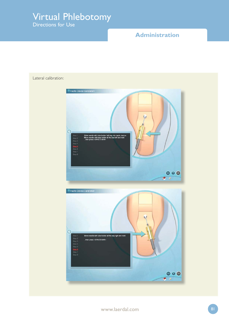 Virtual phlebotomy | Laerdal Virtual Phlebotomy User Manual | Page 81 / 100
