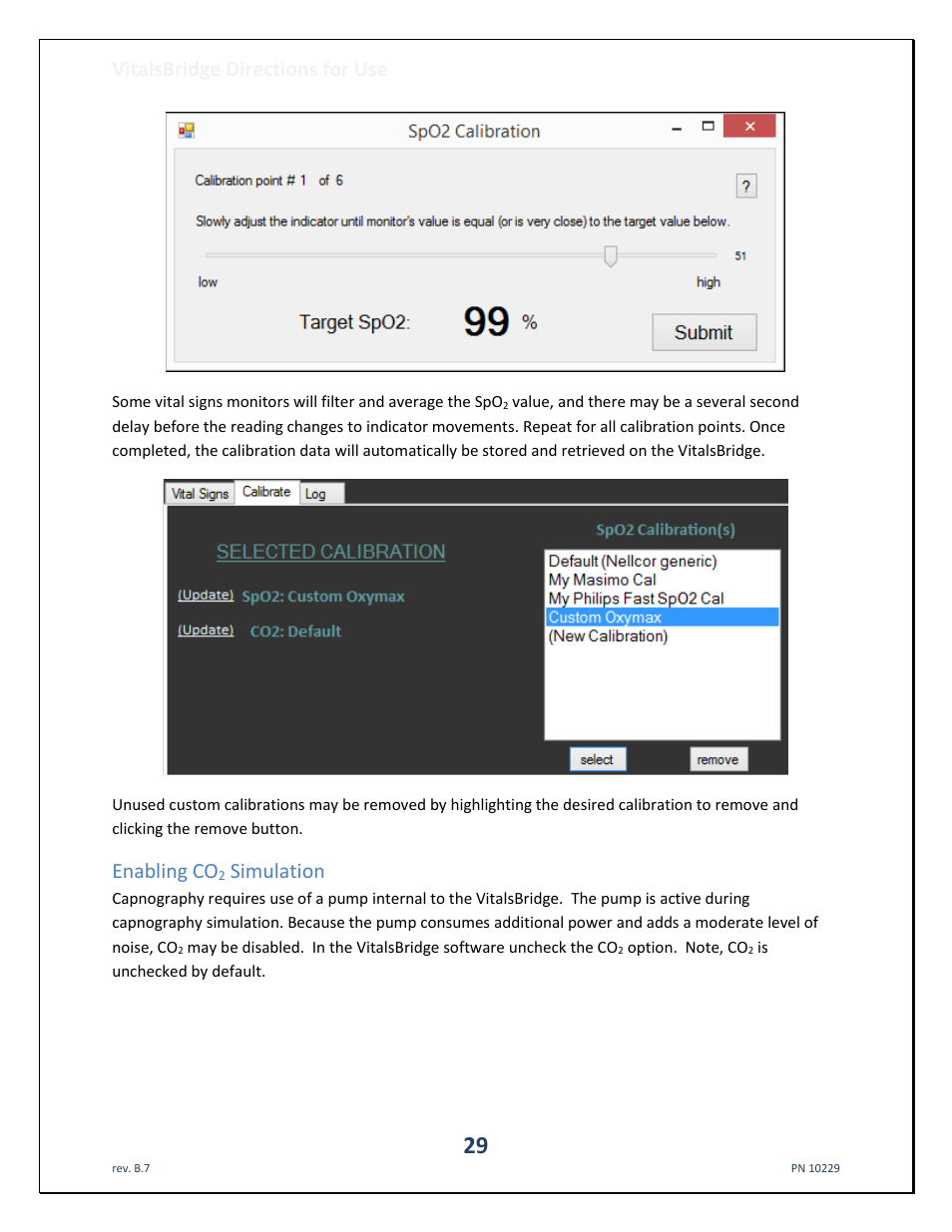 Vitalsbridge directions for use, Enabling co, Simulation | Laerdal VitalsBridge User Manual | Page 30 / 39