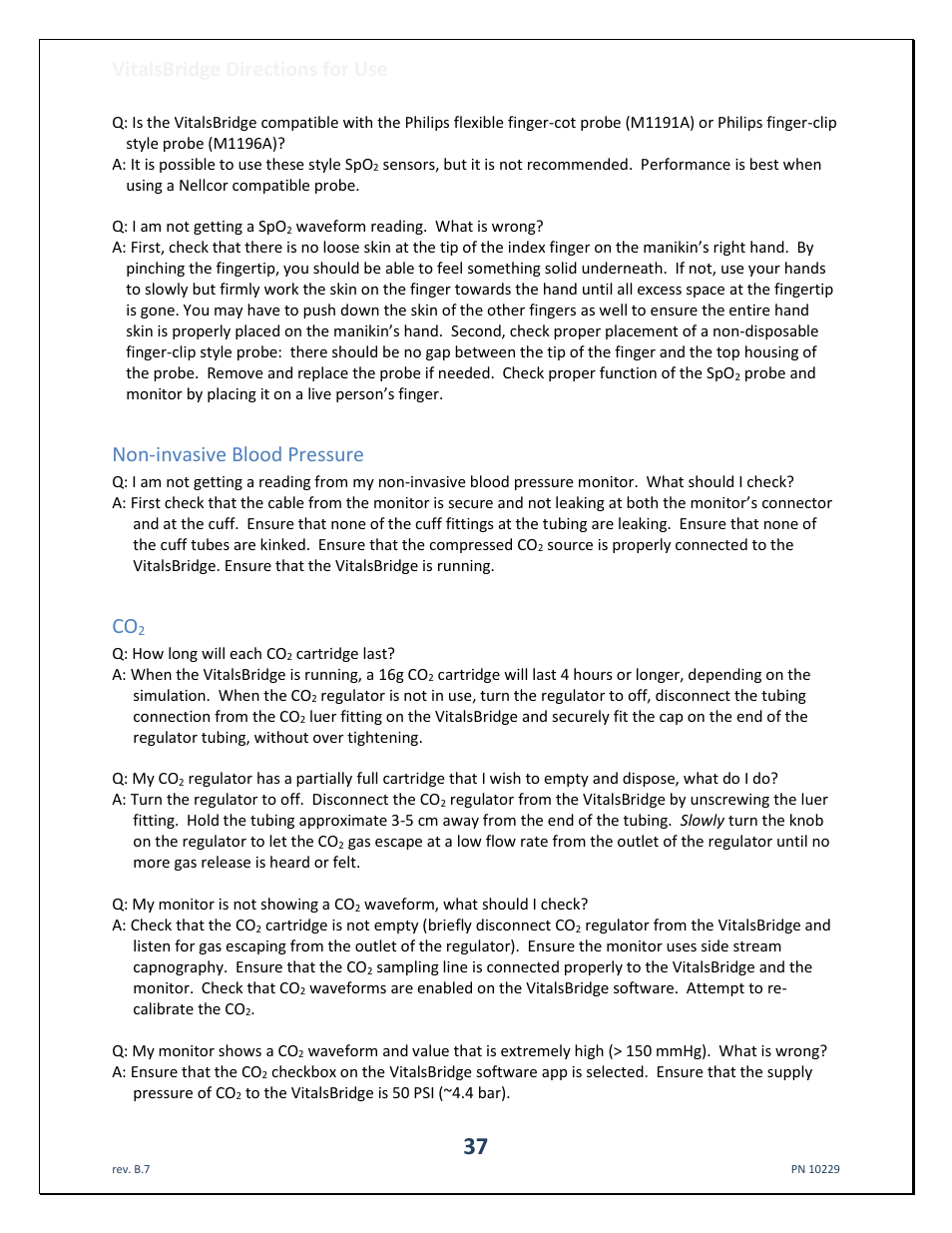 Vitalsbridge directions for use, Non-invasive blood pressure | Laerdal VitalsBridge User Manual | Page 38 / 39