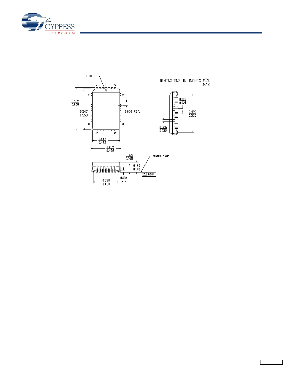 Package diagram | Cypress CY7B9911V User Manual | Page 13 / 14