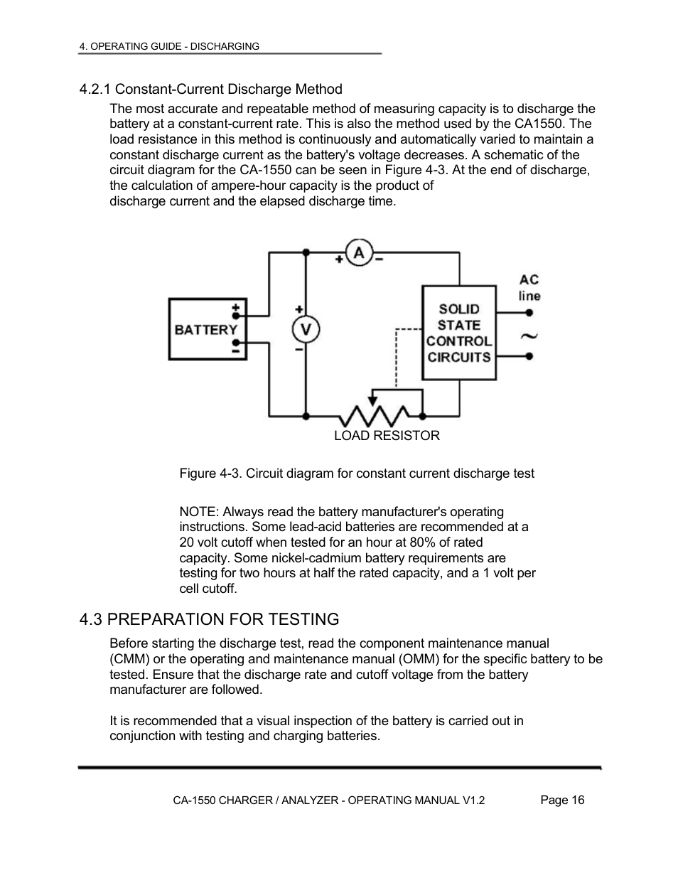 3 preparation for testing | Lamar Technologies CA 1550 User Manual | Page 18 / 41