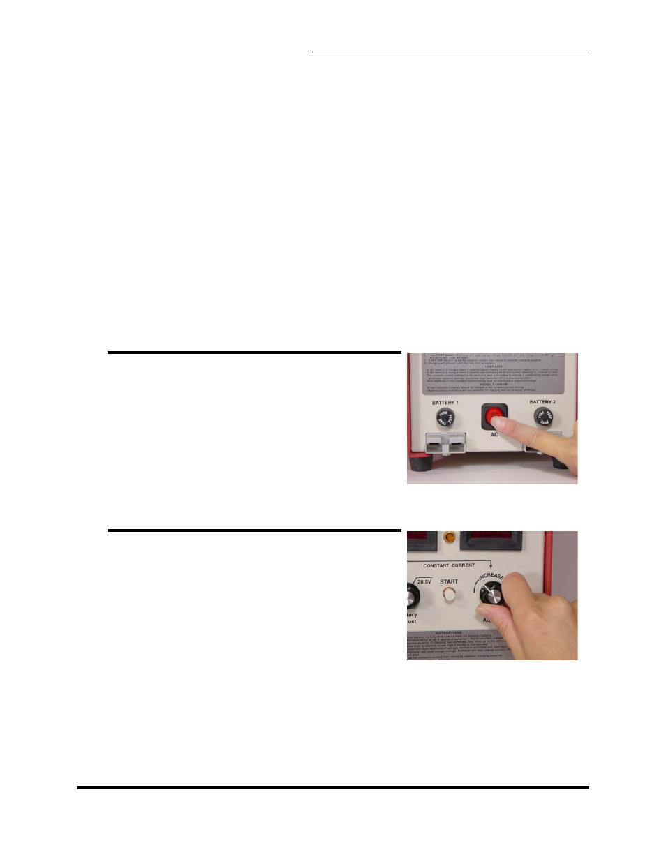 A. switch off mains power, B. turn down charge current | Lamar Technologies Alpha C-25 User Manual | Page 10 / 24