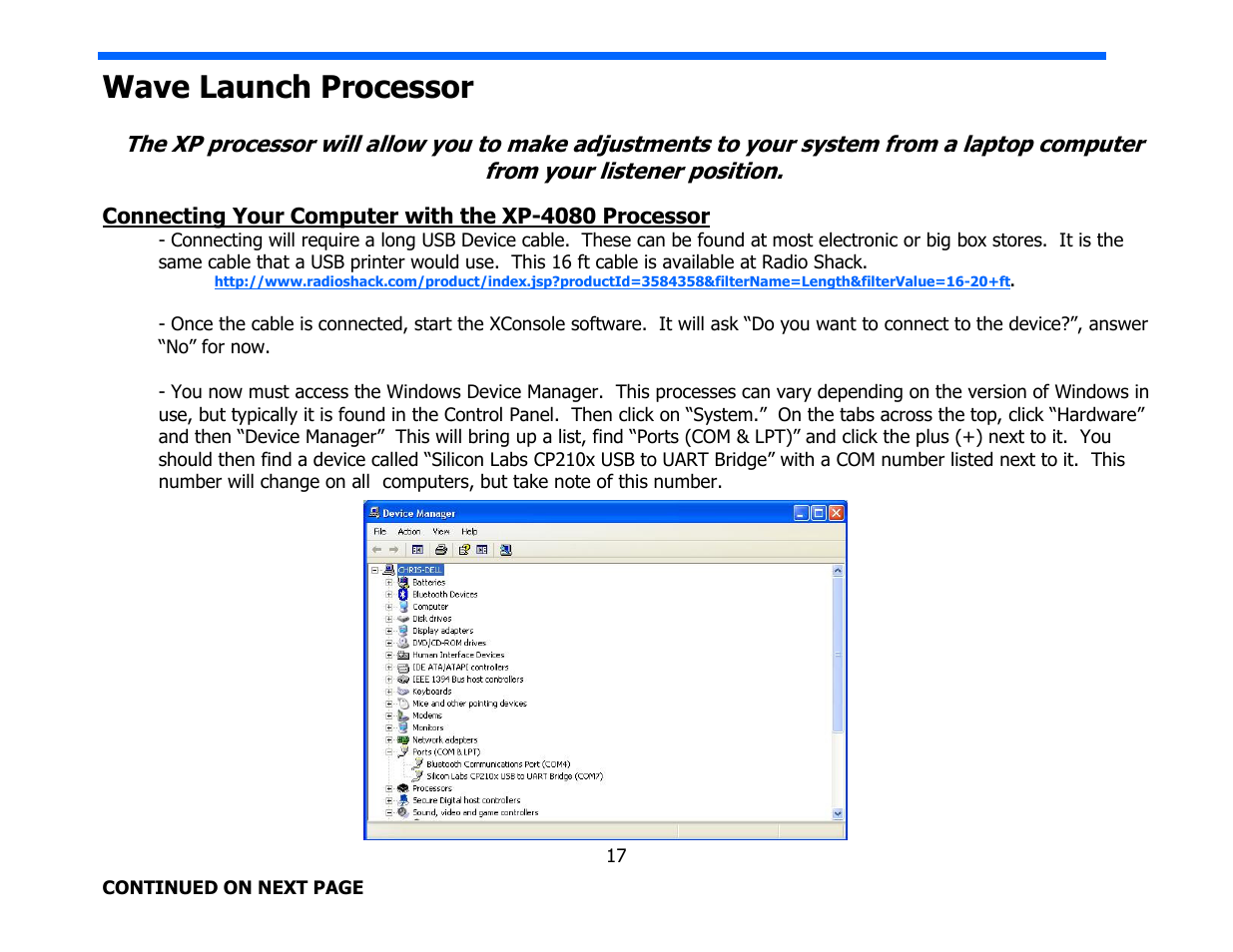 Wave launch processor | Legacy Audio AERIS User Manual | Page 17 / 29