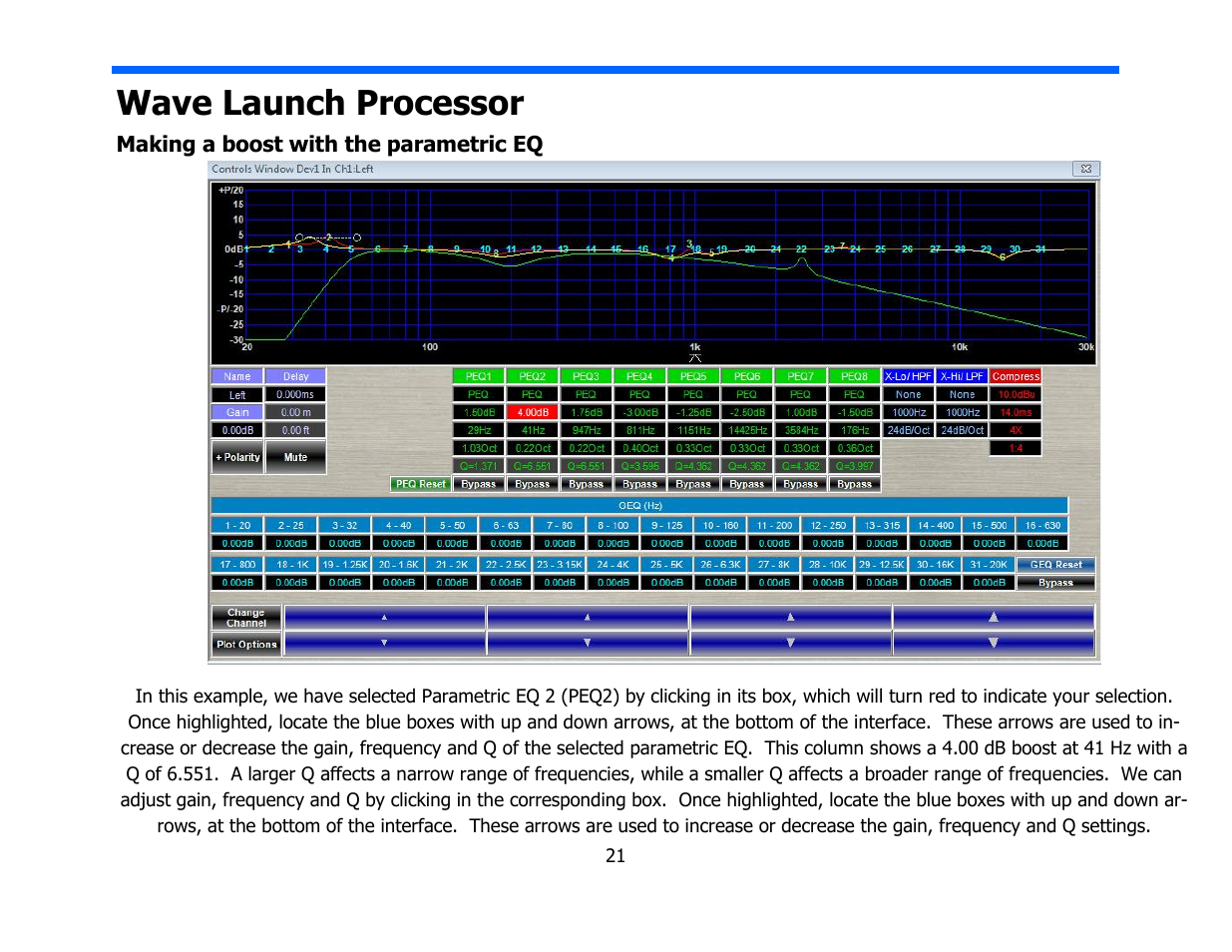 Wave launch processor | Legacy Audio AERIS User Manual | Page 21 / 29