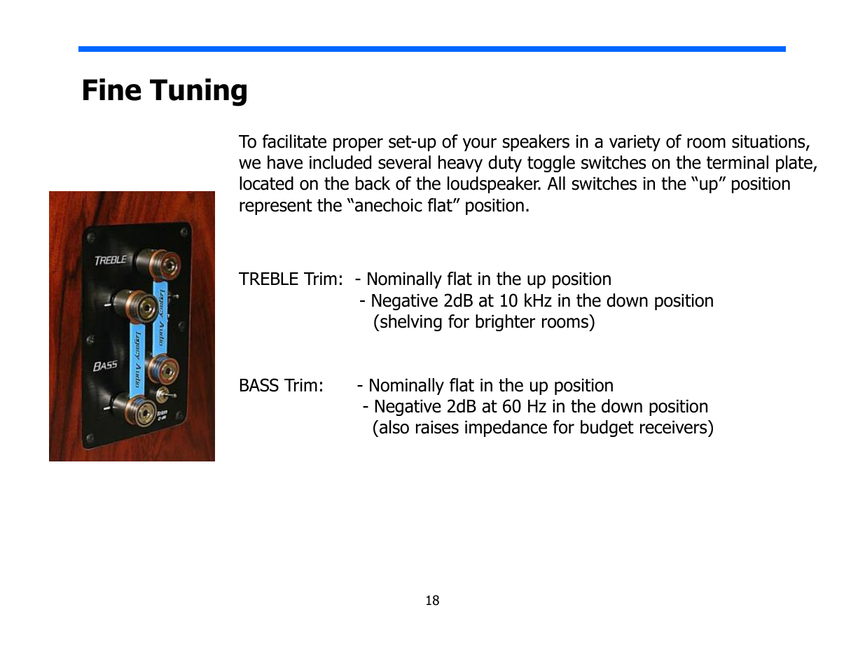 Fine tuning | Legacy Audio Classic HD User Manual | Page 18 / 22