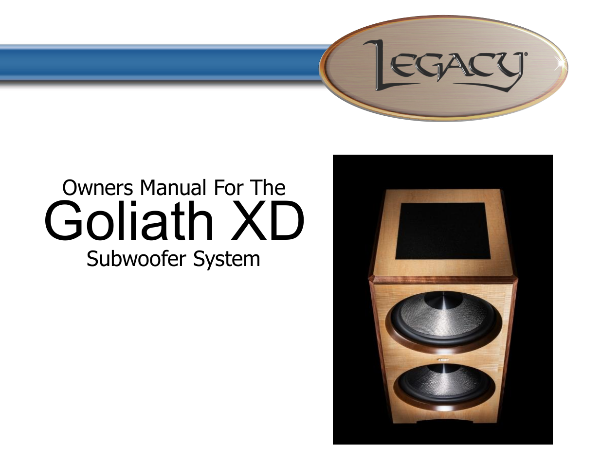 Legacy Audio Goliath XD User Manual | 26 pages