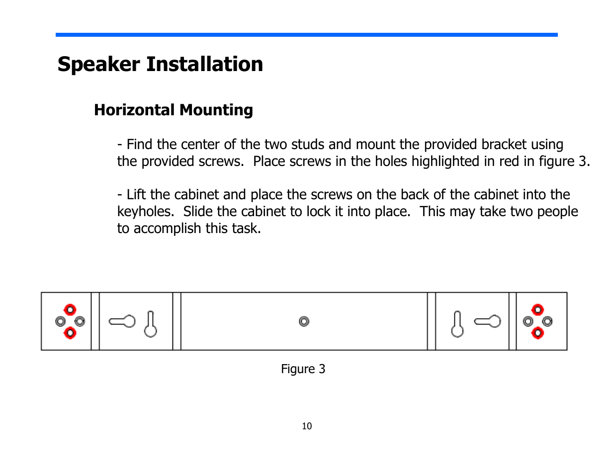 Speaker installation | Legacy Audio Phantom HD User Manual | Page 10 / 20
