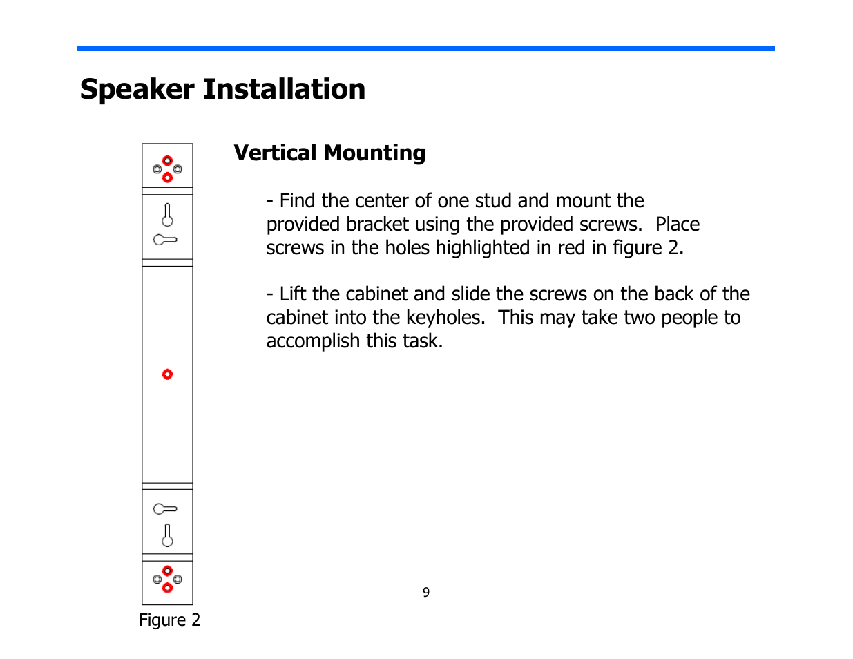 Speaker installation | Legacy Audio Phantom HD User Manual | Page 9 / 20