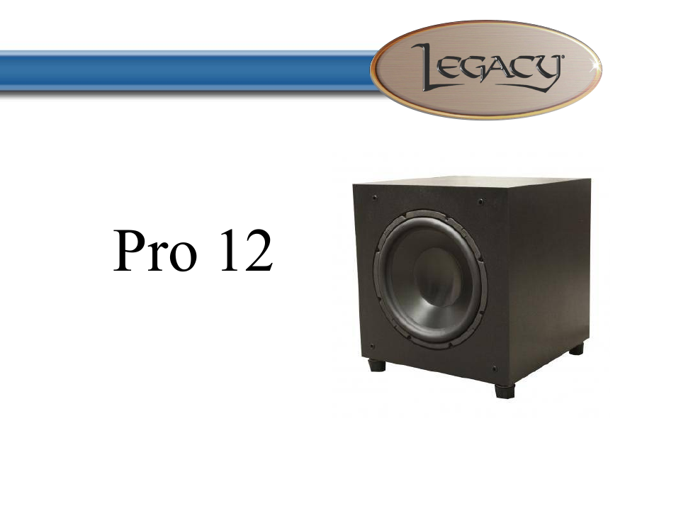 Legacy Audio Pro 12 Subwoofer User Manual | 19 pages