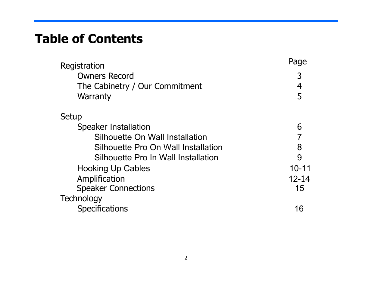 Legacy Audio Silhouette User Manual | Page 2 / 19