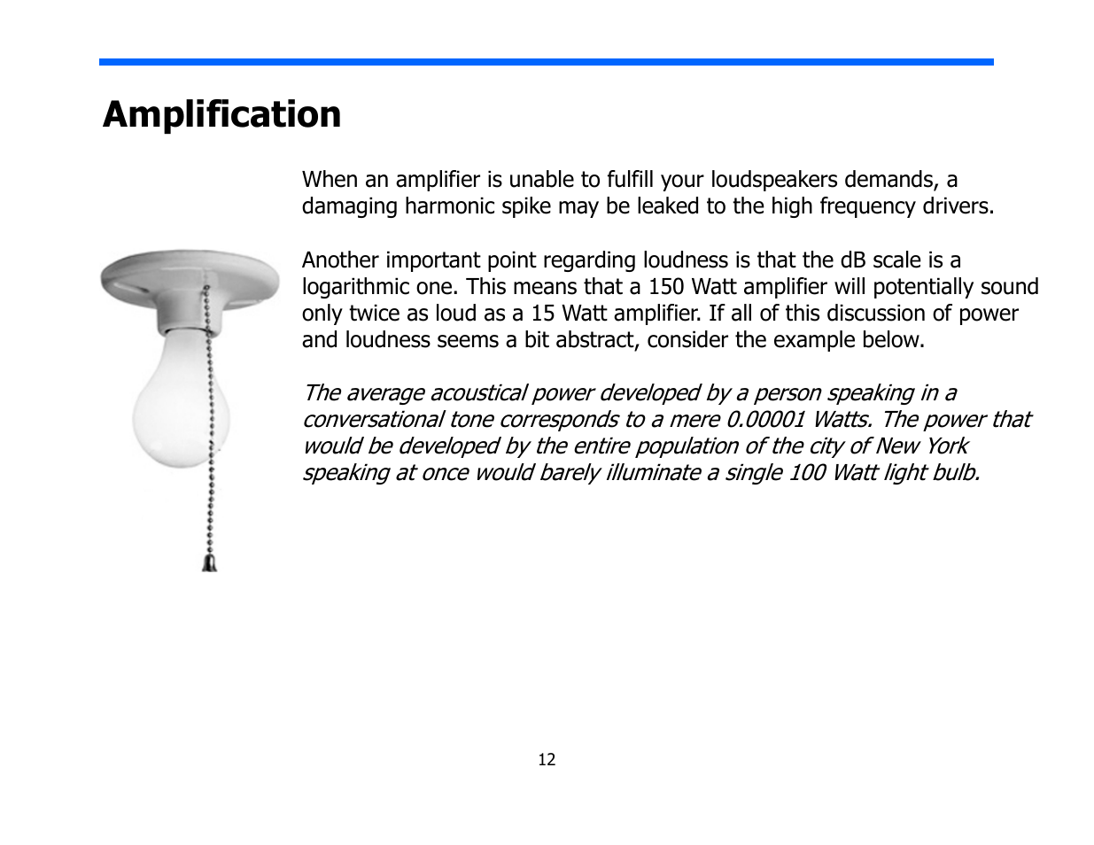 Amplification | Legacy Audio Silverscreen HD User Manual | Page 12 / 17