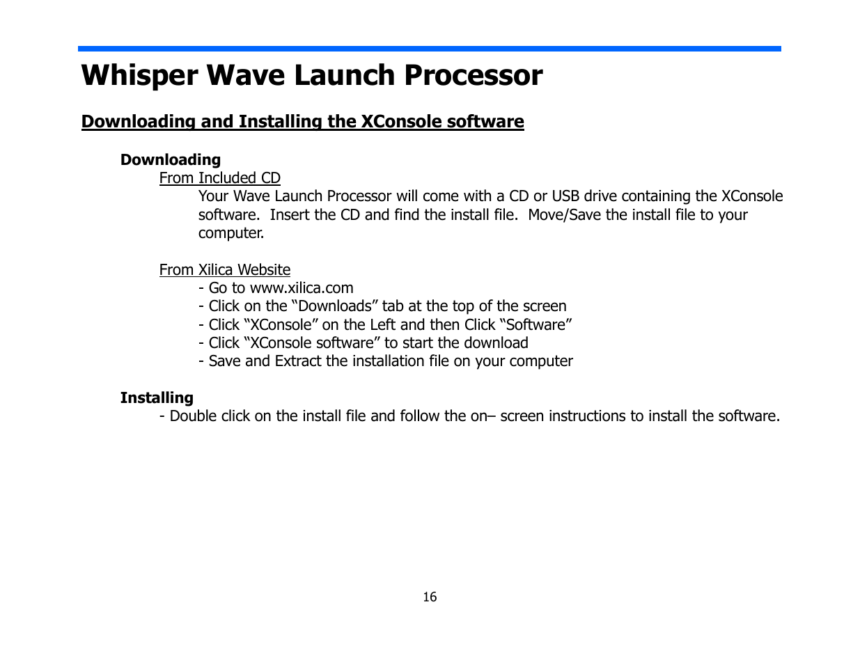 Whisper wave launch processor | Legacy Audio Whisper XDS User Manual | Page 16 / 31