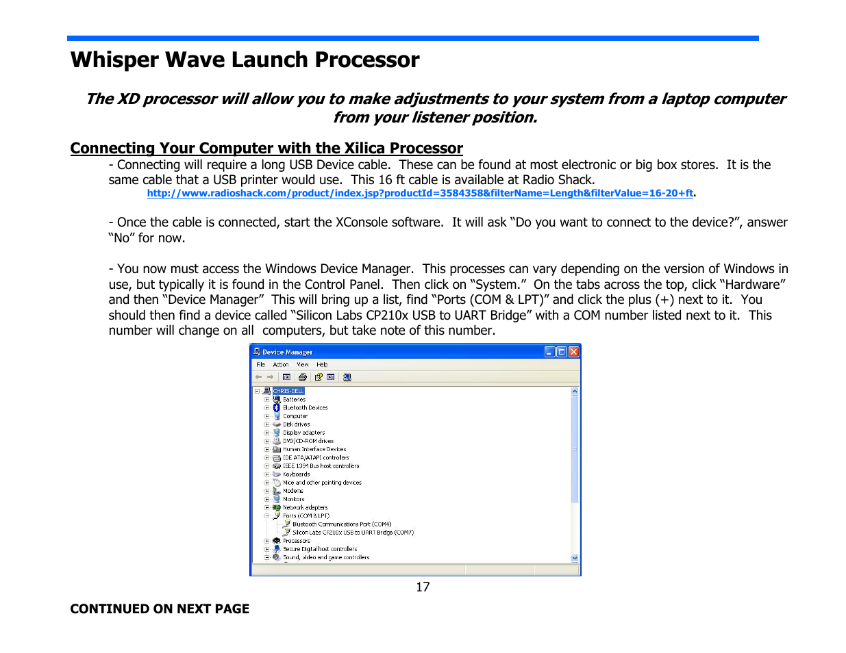 Whisper wave launch processor | Legacy Audio Whisper XDS User Manual | Page 17 / 31