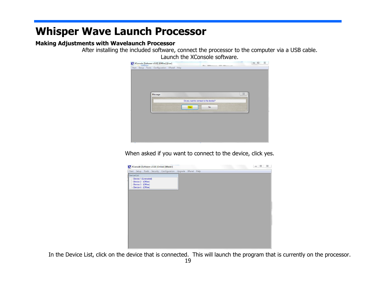 Whisper wave launch processor | Legacy Audio Whisper XDS User Manual | Page 19 / 31