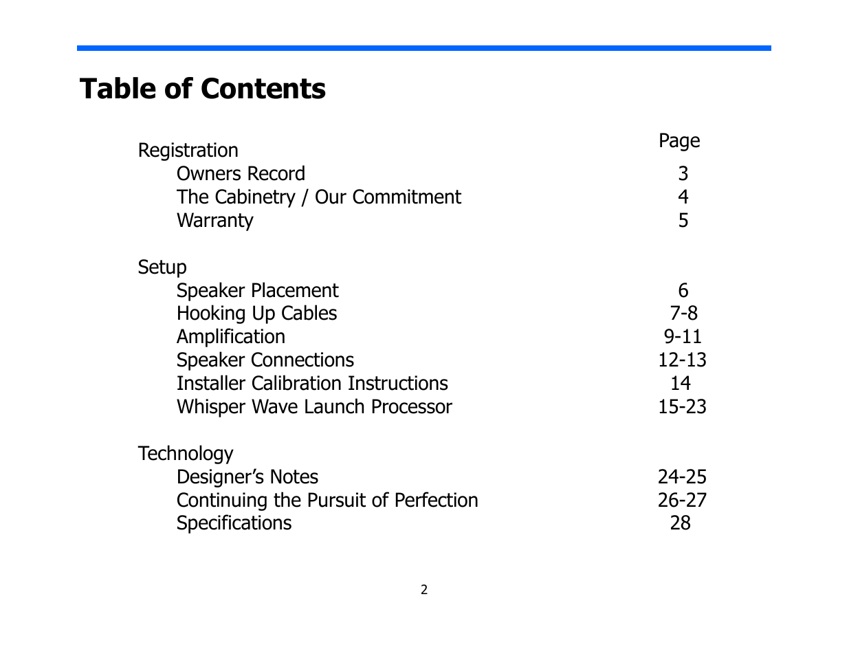 Legacy Audio Whisper XDS User Manual | Page 2 / 31