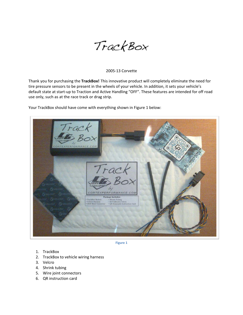 LG Motorsports Track Box for C6, New Design User Manual | Page 2 / 12