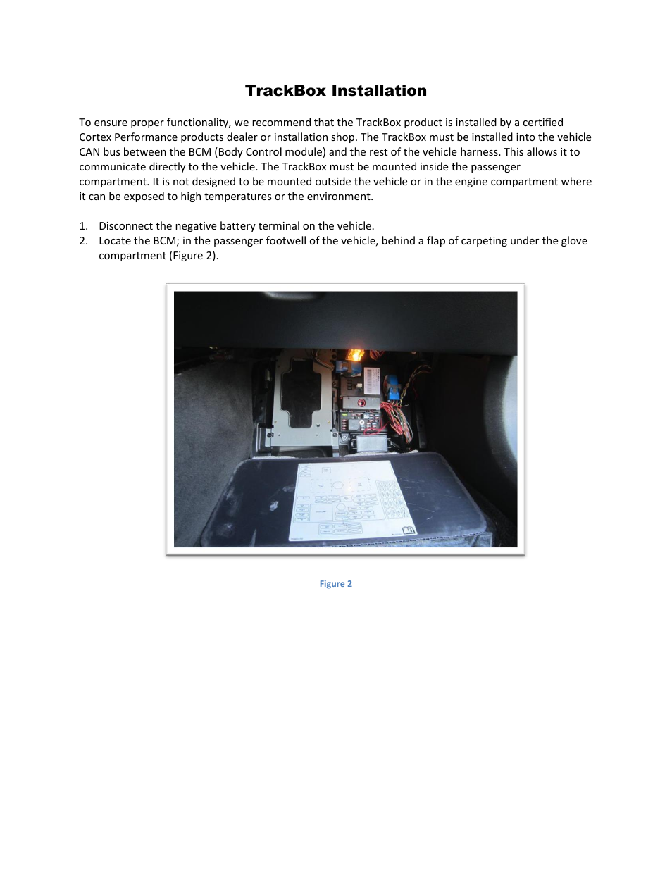 Trackbox installation | LG Motorsports Track Box for C6, Old Design User Manual | Page 3 / 8