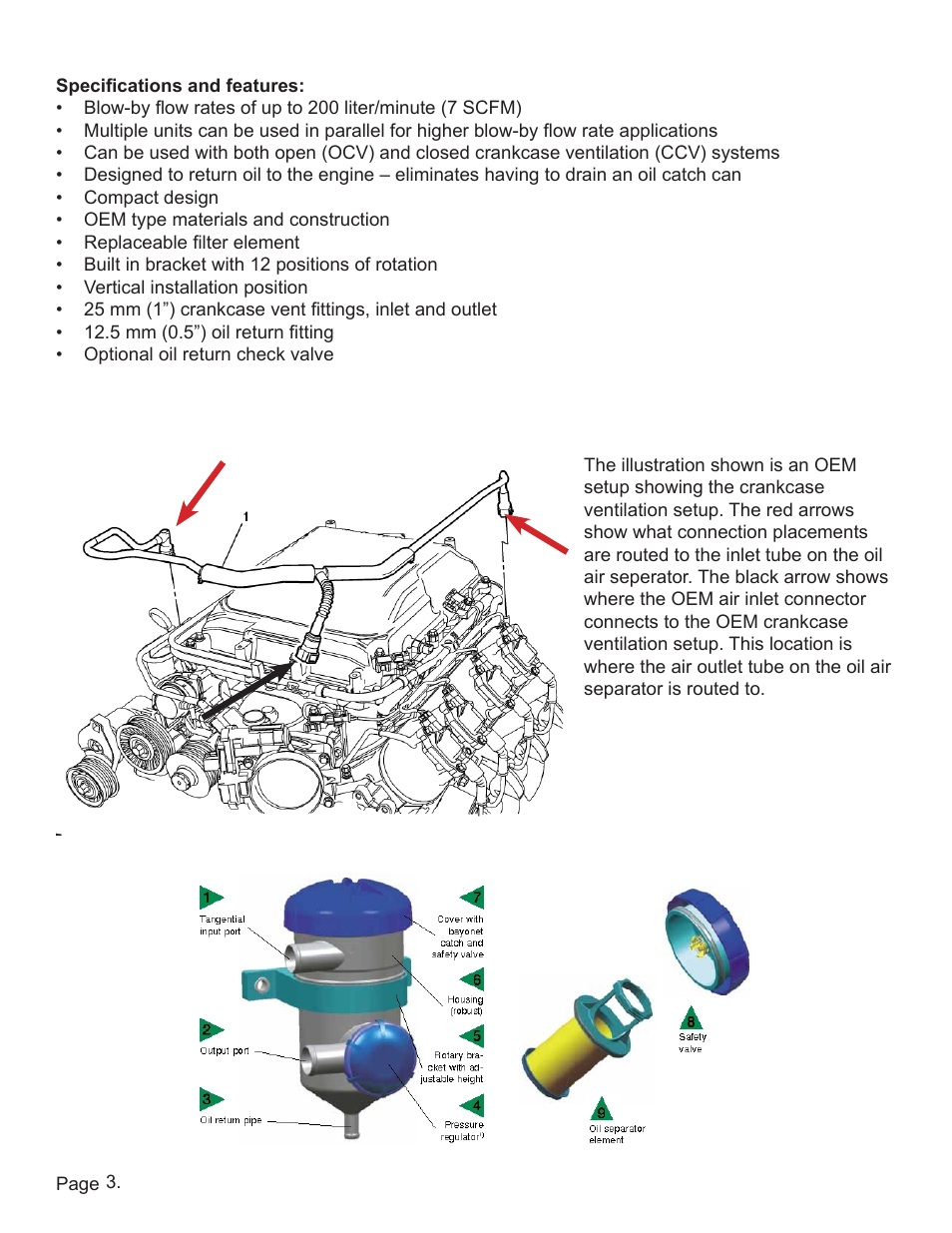 Lingenfelter L200010000 Lingenfelter Air Oil Vapor Separator Kit v1.1 User Manual | Page 4 / 15