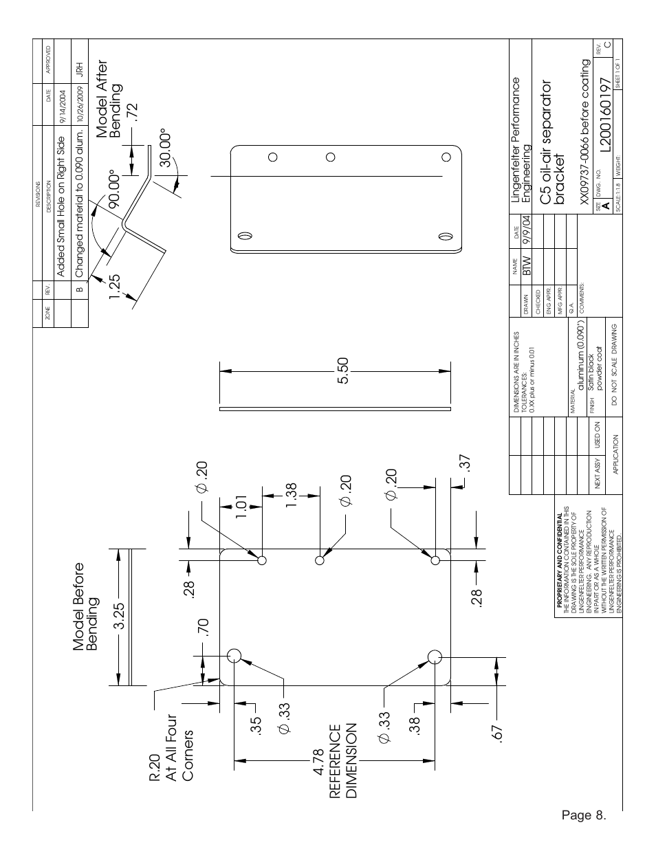 Page 8, En g in e e ri n g | Lingenfelter L200010000 Lingenfelter Air Oil Vapor Separator Kit v1.1 User Manual | Page 9 / 15