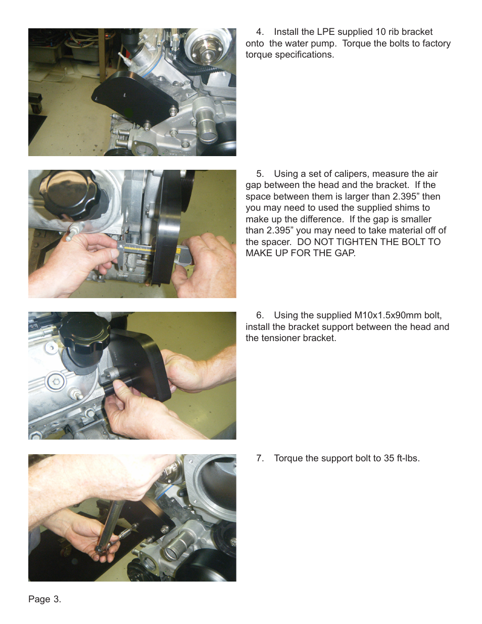 Lingenfelter L220220206 Lingenfelter C6 Z06 Corvette 10 Rib Supercharger Drive Kit v0.1 User Manual | Page 4 / 8