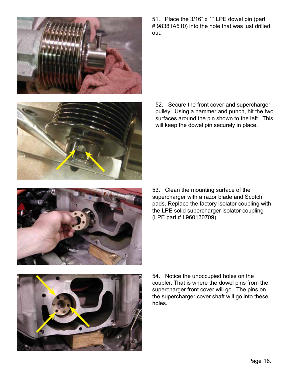 Lingenfelter L250070709 Lingenfelter CTS-V LSA Supercharger Pulley 2009-2012 v1.9 User Manual | Page 17 / 31