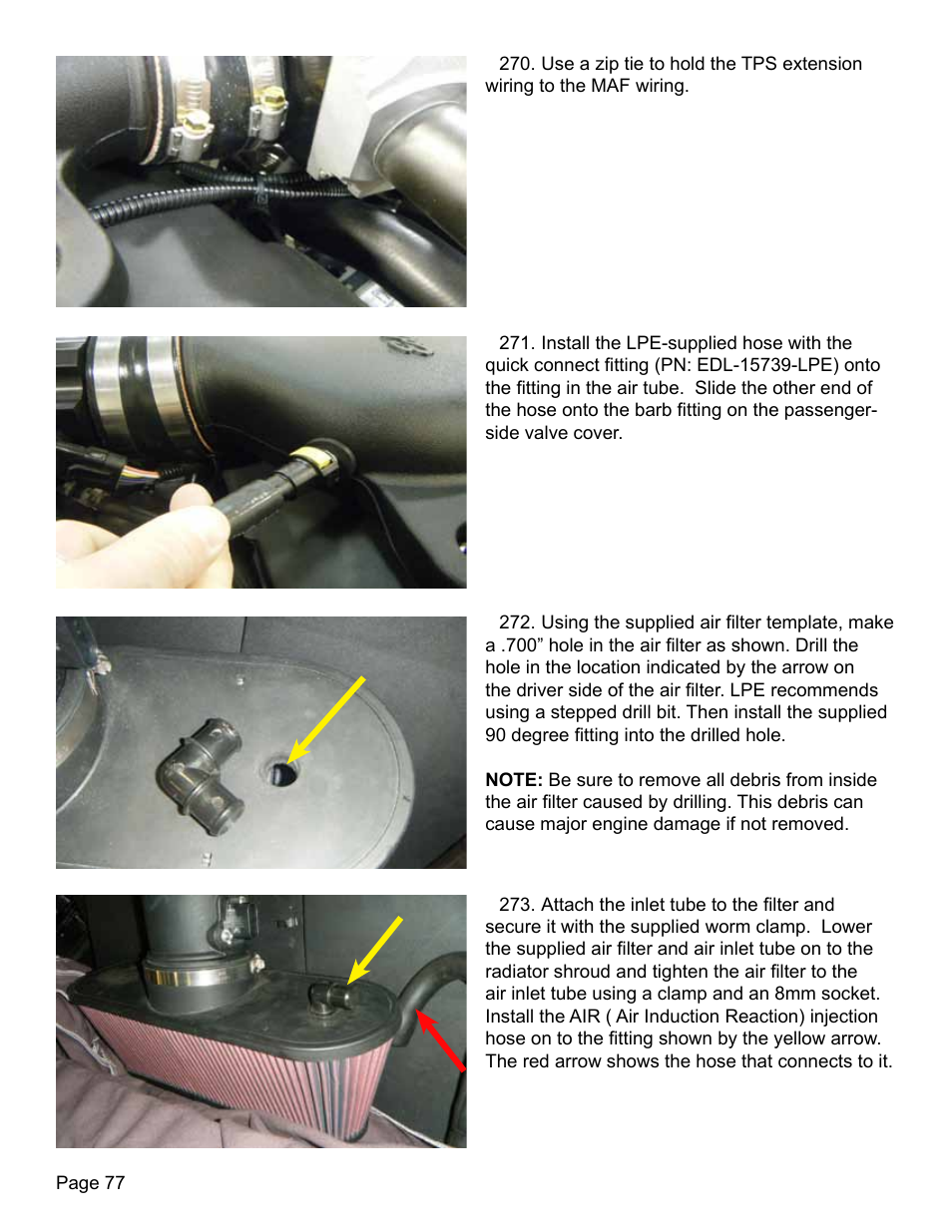 Lingenfelter L250280197 Lingenfelter C5 Corvette E-Force Supercharger Install Kit v2.9 User Manual | Page 78 / 87