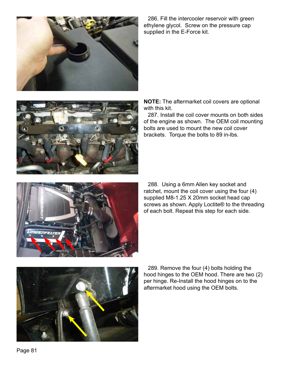 Lingenfelter L250280197 Lingenfelter C5 Corvette E-Force Supercharger Install Kit v2.9 User Manual | Page 82 / 87