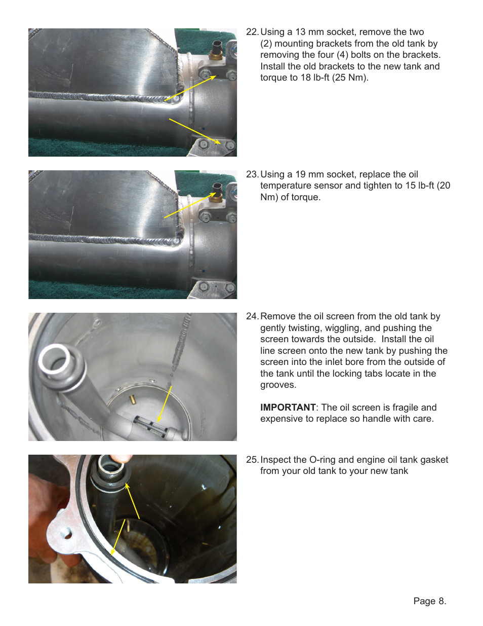 Lingenfelter L300046006 Lingenfelter C6 Z06 Corvette High Capacity Oil Tank 2006-2008 v1.0 User Manual | Page 9 / 14
