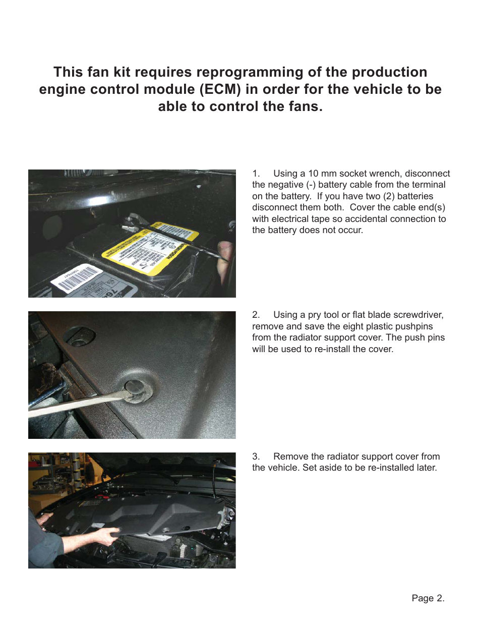 Lingenfelter L300090607 Lingenfelter Suburban Yukon Aux Fan Kit ECM Fan Control 2005-07 v1.0 User Manual | Page 3 / 20