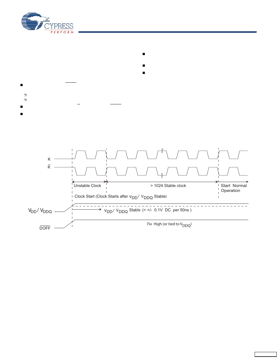 Power up sequence in ddr-ii sram, Power up sequence, Dll constraints | Power up waveforms | Cypress CY7C1316JV18 User Manual | Page 19 / 26