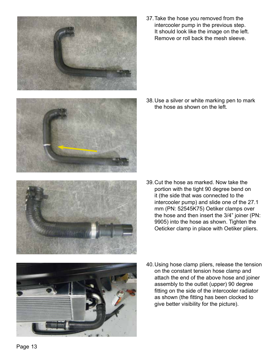 Lingenfelter L320030709 Lingenfelter CTS-V Intercooler Radiator Kit 2009-13 v1.1 User Manual | Page 14 / 39