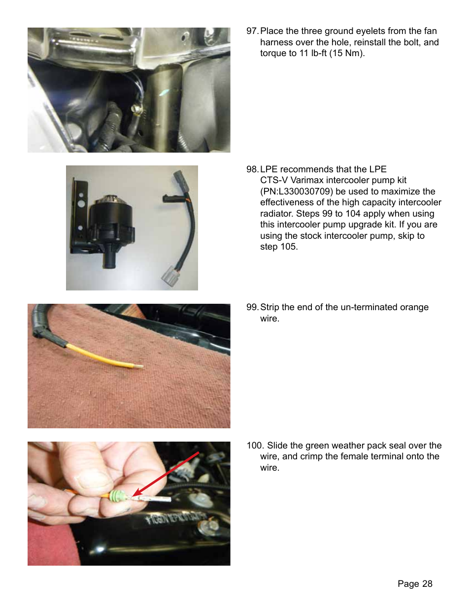 Lingenfelter L320030709 Lingenfelter CTS-V Intercooler Radiator Kit 2009-13 v1.1 User Manual | Page 29 / 39