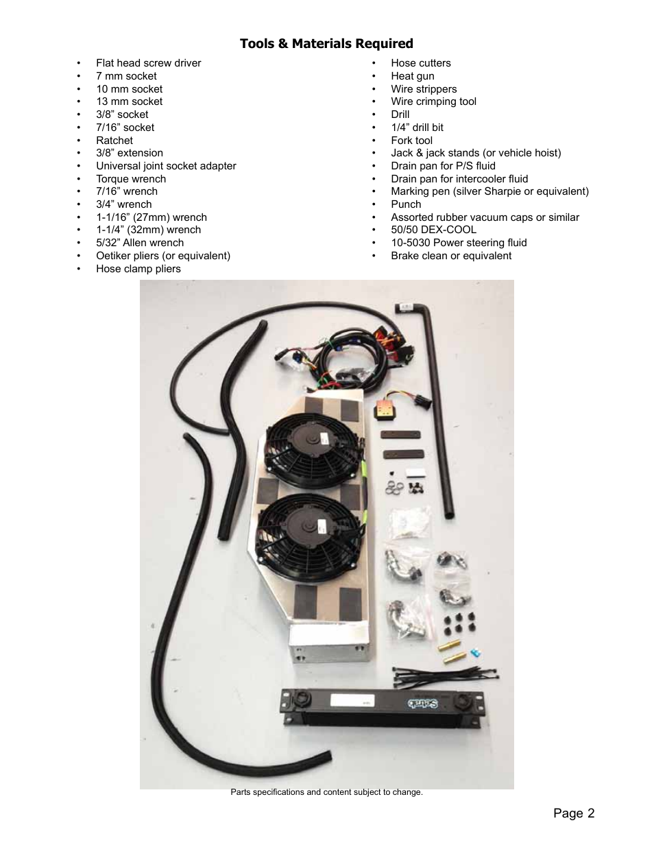 Lingenfelter L320030709 Lingenfelter CTS-V Intercooler Radiator Kit 2009-13 v1.1 User Manual | Page 3 / 39