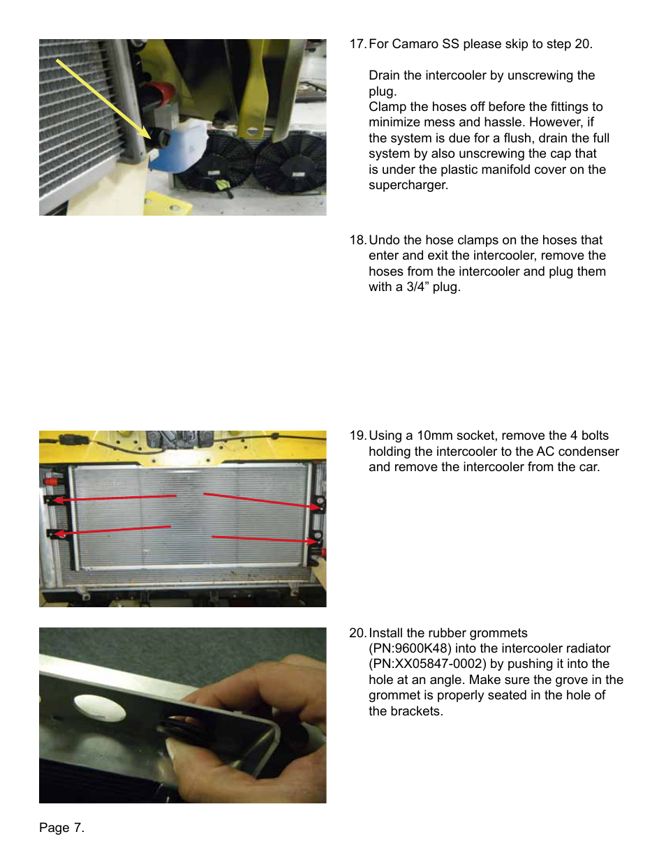 Lingenfelter L320061410 Lingenfelter High Capacity Intercooler Heat Exchanger Camaro SS & ZL1 v1.1 User Manual | Page 8 / 27