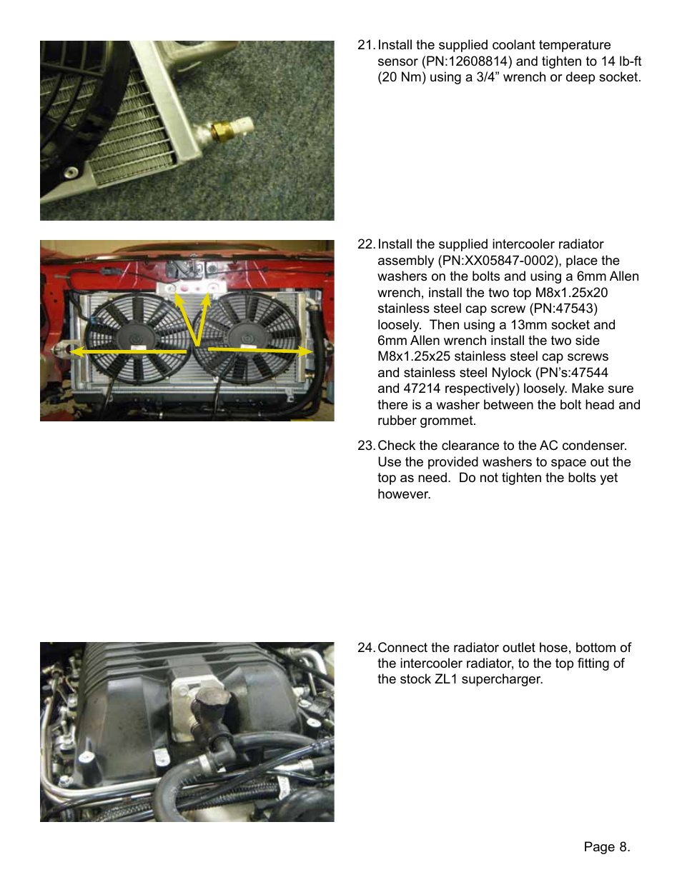 Lingenfelter L320061410 Lingenfelter High Capacity Intercooler Heat Exchanger Camaro SS & ZL1 v1.1 User Manual | Page 9 / 27