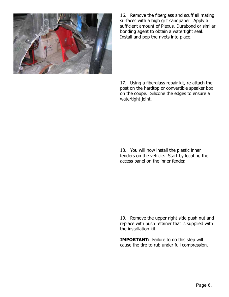 Lingenfelter L350080197 Lingenfelter C5 Corvette Mini Tub Kit User Manual | Page 7 / 15