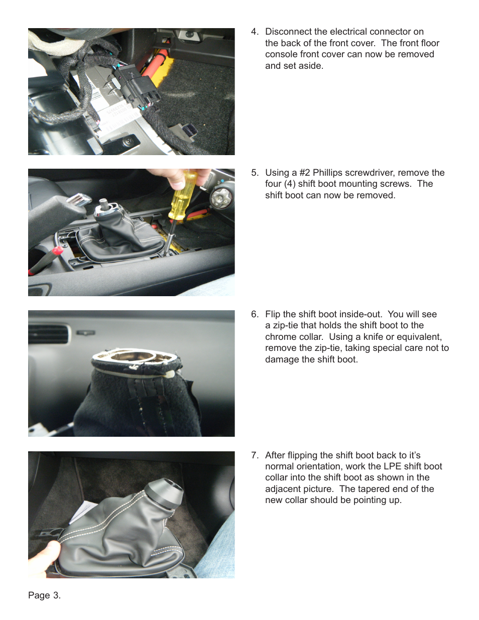 Lingenfelter L350191410 Lingenfelter Camaro Shift Knob & Boot Adapter v1.1 User Manual | Page 4 / 7
