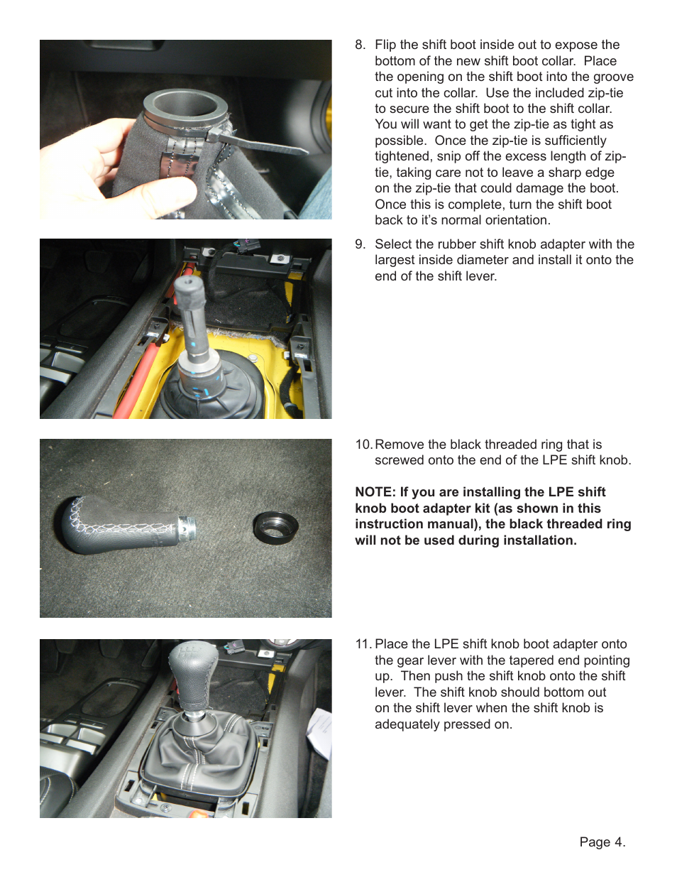 Lingenfelter L350191410 Lingenfelter Camaro Shift Knob & Boot Adapter v1.1 User Manual | Page 5 / 7