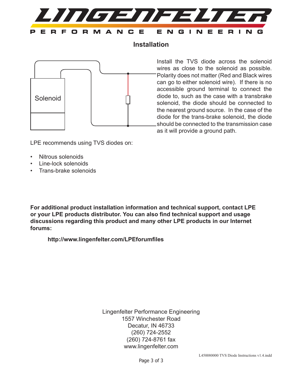 Lingenfelter L450080000 Lingenfelter TVS Diode v1.4 User Manual | Page 3 / 3