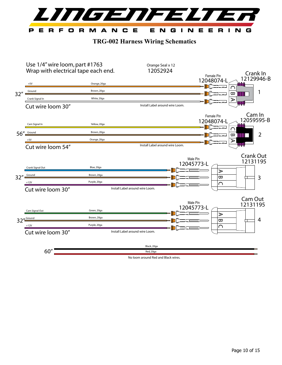 Trg-002 harness wiring schematics | Lingenfelter L460065397 Lingenfelter TRG-002 58x Trigger Conversion Module v1.6 User Manual | Page 11 / 16