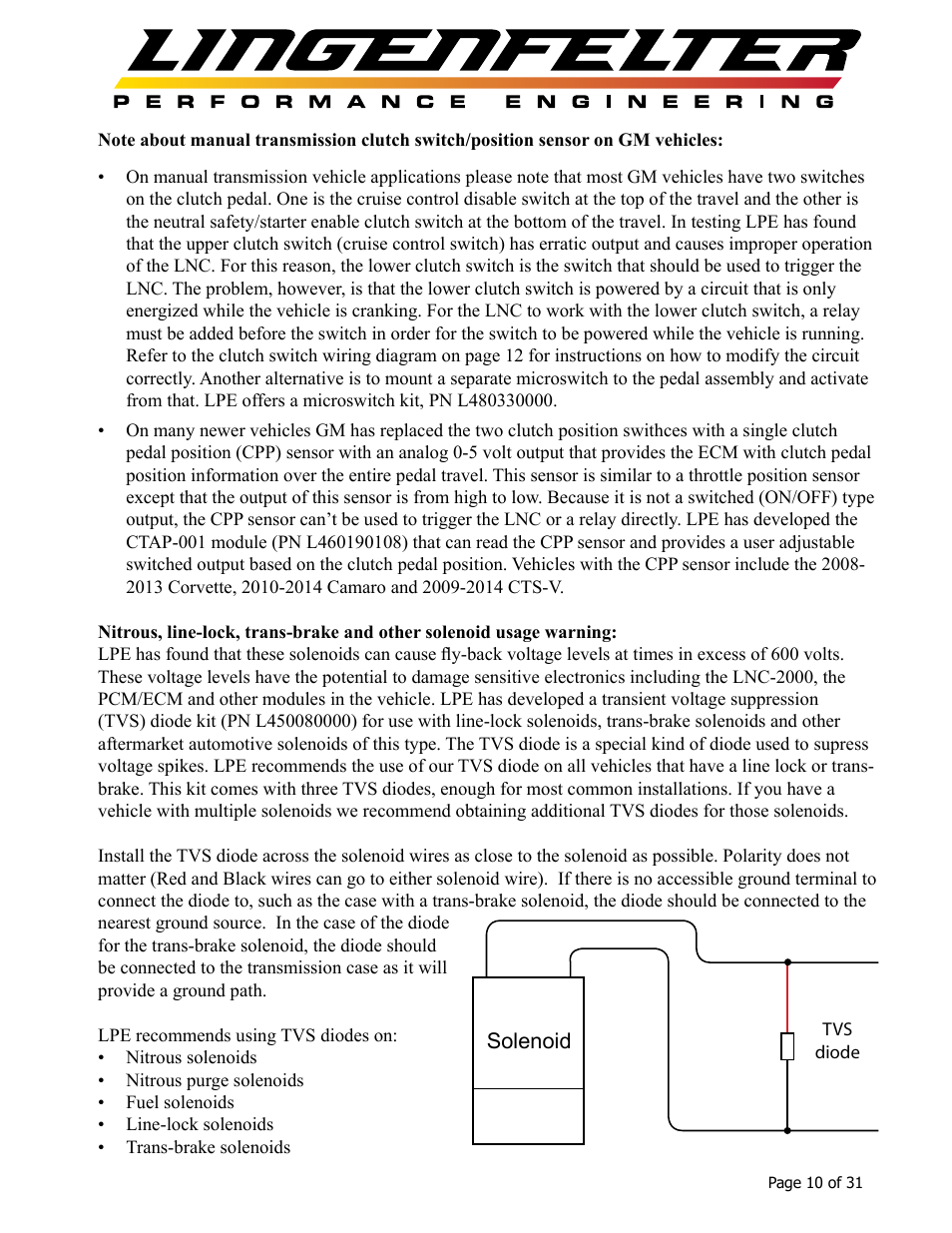 Lingenfelter L460145297 Lingenfelter LNC-2000 LS Timing Retard Launch Controller v2.0 User Manual | Page 11 / 32