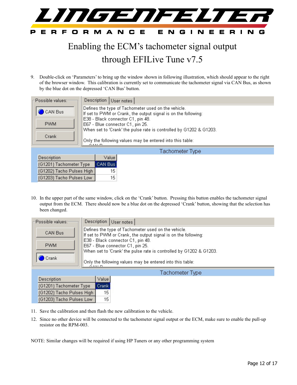 Lingenfelter L460160000 Lingenfelter RPM-003 RPM Activated Switch Instructions v1.5 User Manual | Page 13 / 18