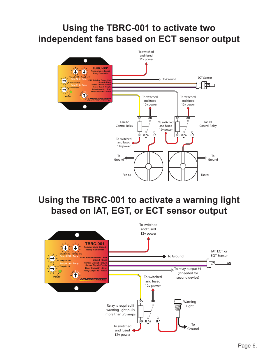 Page 6 | Lingenfelter L460220000 Lingenfelter TBRC-001 Temperature Based Relay Controller v1.0 User Manual | Page 7 / 9
