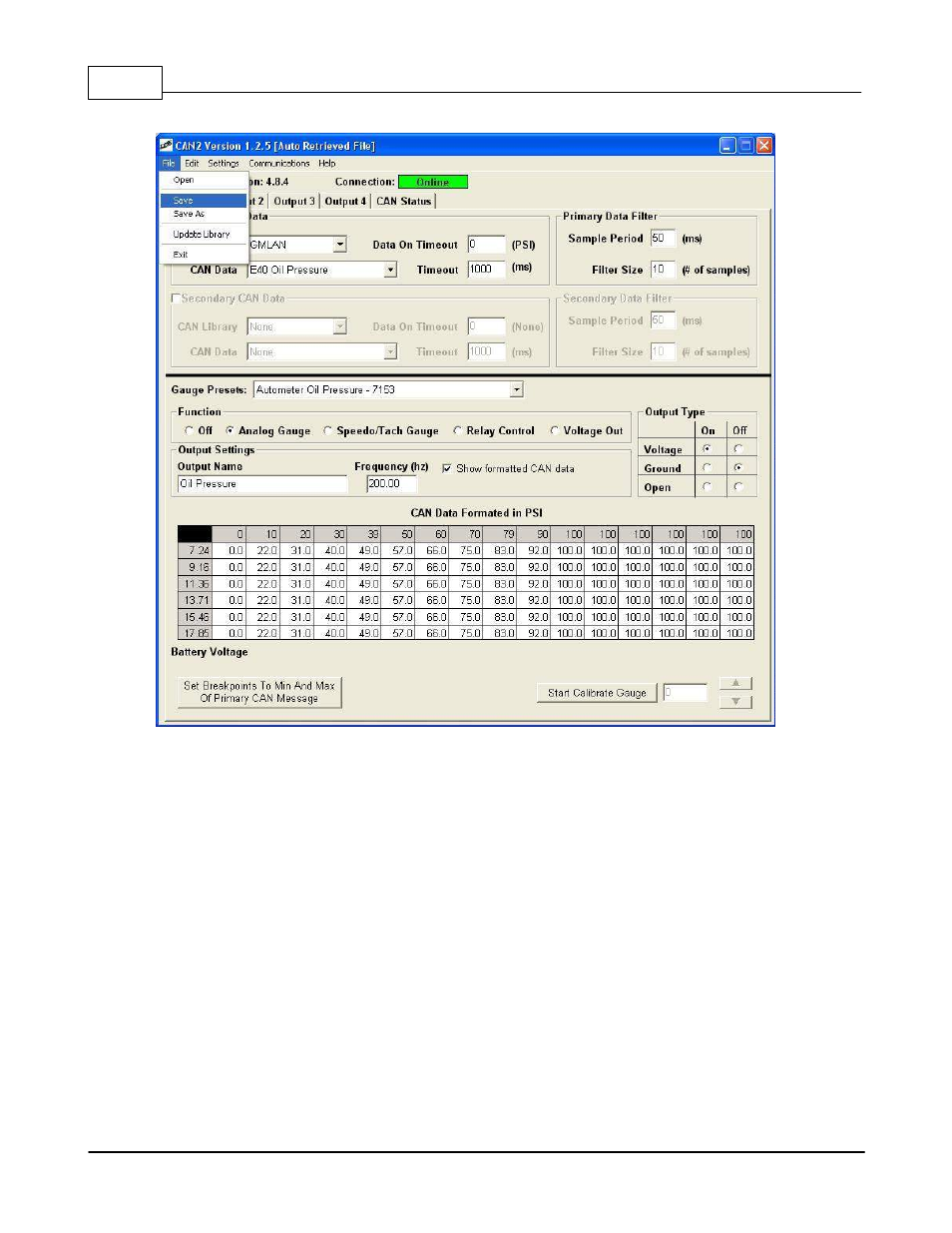 Lingenfelter L460260704 Lingenfelter CAN to Analog Gauge & Relay Output Module CAN2 v1.0 User Manual | Page 42 / 62