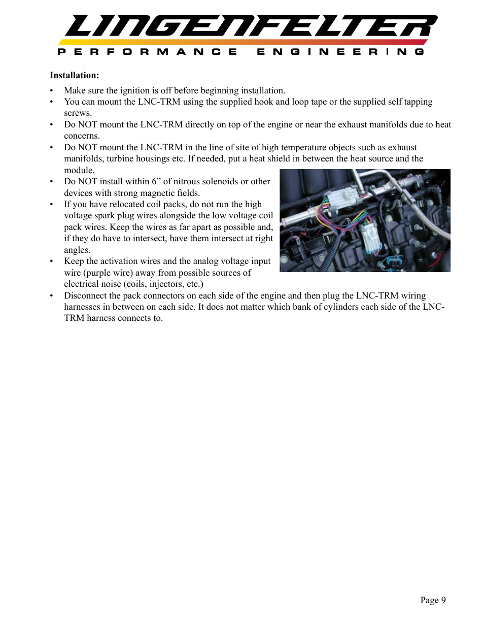Lingenfelter L460285297 & L460316109 Lingenfelter LNC-TRM Torque Reduction Module v1.2 User Manual | Page 10 / 20