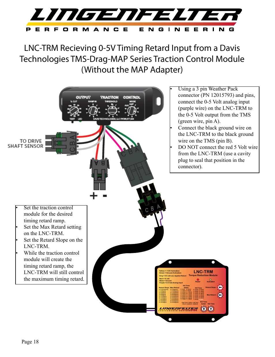 Ab c, Page 18 | Lingenfelter L460285297 & L460316109 Lingenfelter LNC-TRM Torque Reduction Module v1.2 User Manual | Page 19 / 20