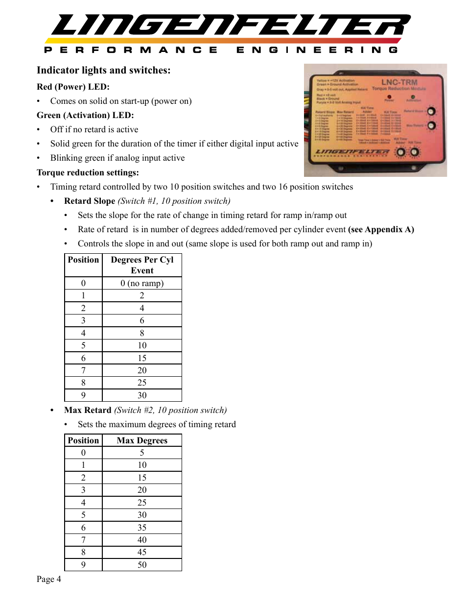 Lingenfelter L460285297 & L460316109 Lingenfelter LNC-TRM Torque Reduction Module v1.2 User Manual | Page 5 / 20