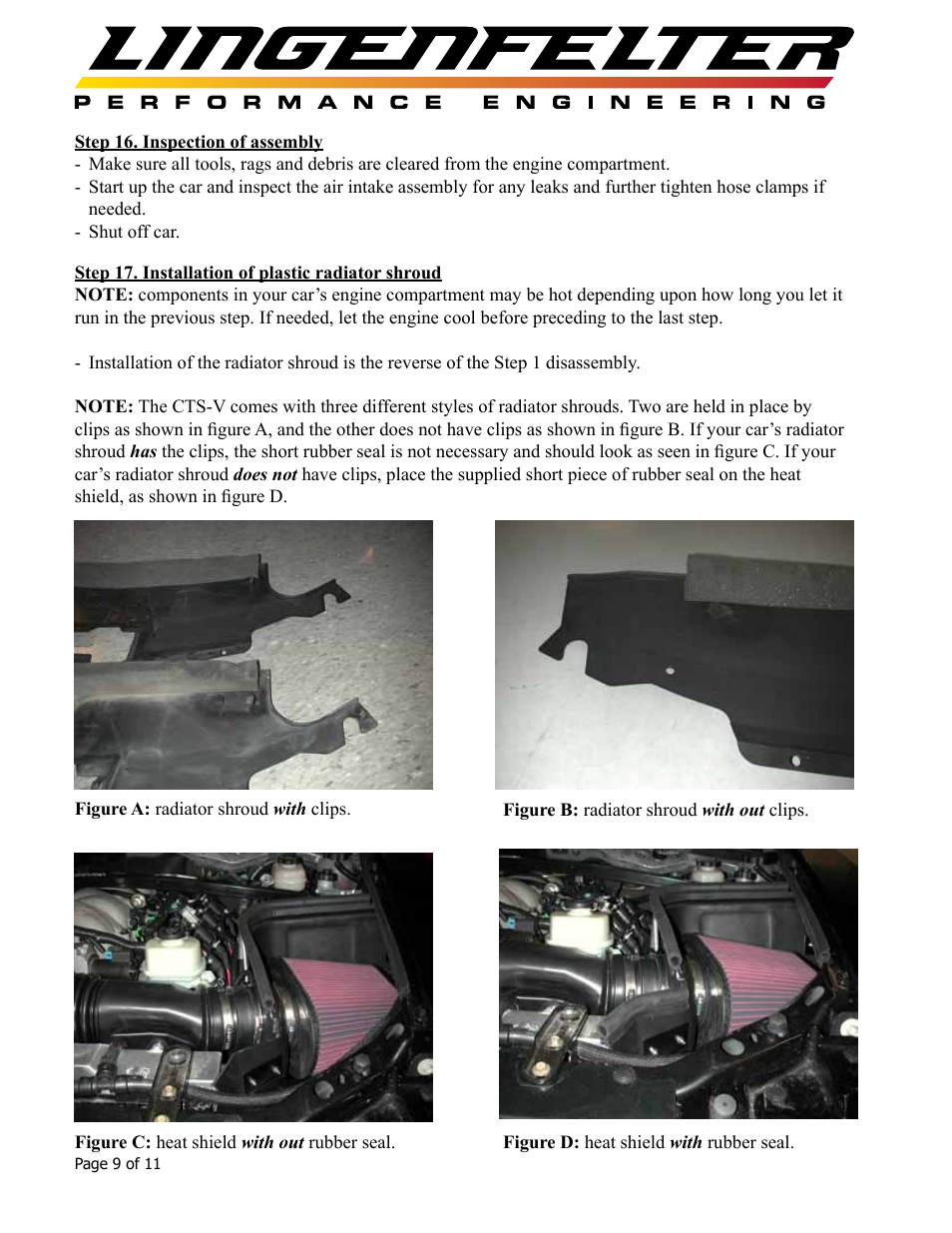 Lingenfelter L650050704 Lingenfelter Cadillac CTS-V Airbox 2004-2007 v3.1 User Manual | Page 10 / 12